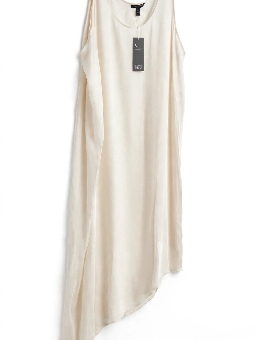 Eileen Fisher Cream Scoop Neck Long Camisole - Picture 6 of 9